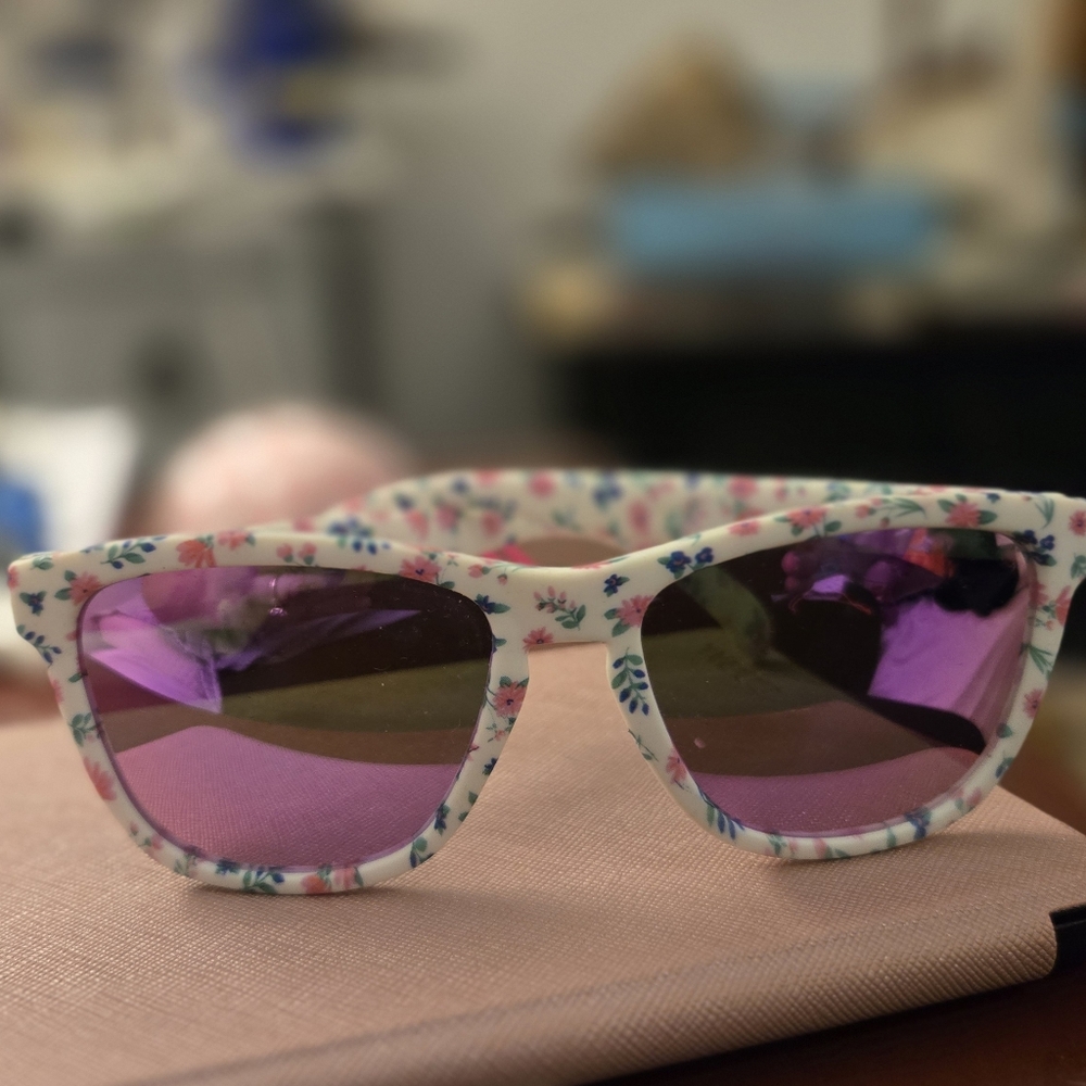Goodr Floral Sunglasses with Purple / Pink Lenses